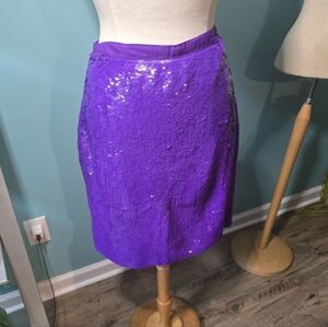 Stunning Purple Sequin Pencil Skirt